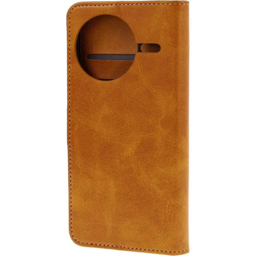 Etui z klapką Bizon Case Pocket do Xiaomi POCO F7 Pro / F7 Ultra brązowe