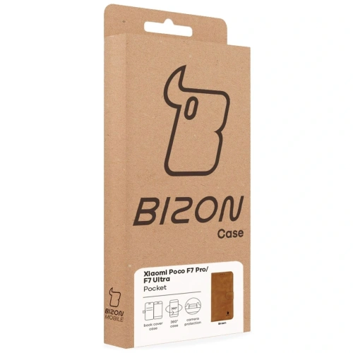 Kup Etui z klapką Bizon Case Pocket do Xiaomi POCO F7 Pro / F7 Ultra brązowe - BIZ9274 - {ean13} - Sklep Home Screen