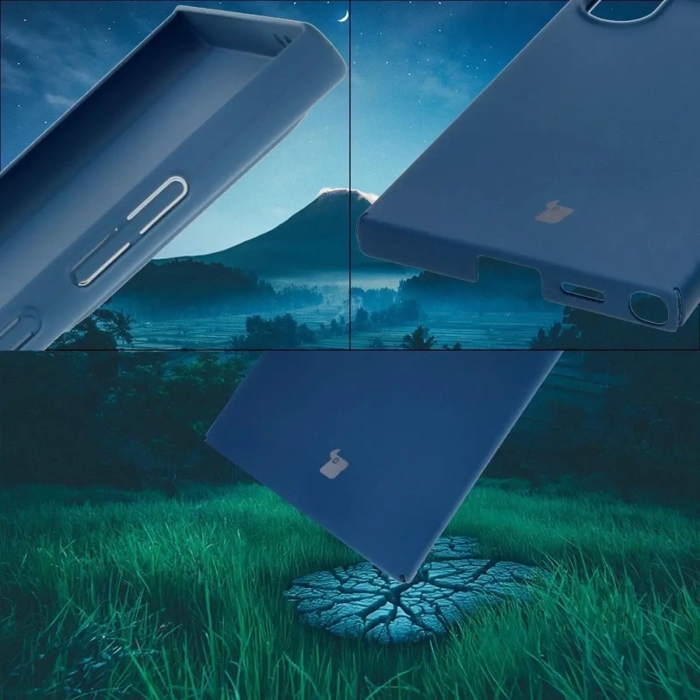 Etui Bizon Case Łupka do Samsung Galaxy S24 Ultra niebieskie