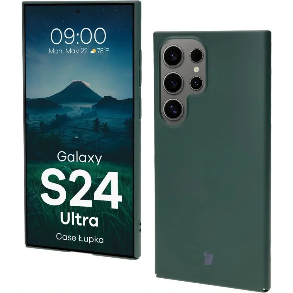 Etui Bizon Case Łupka do Samsung Galaxy S24 Ultra zielone
