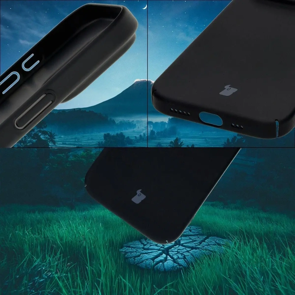 Etui Bizon Case Łupka do Apple iPhone 16 Pro czarne