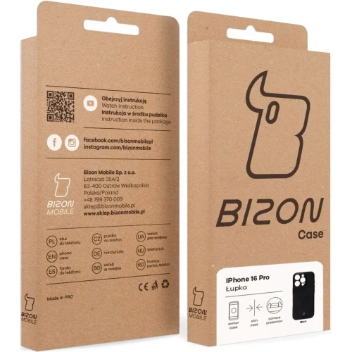 Kup Etui Bizon Case Łupka do Apple iPhone 16 Pro czarne - BIZ9284 - {ean13} - Sklep Home Screen