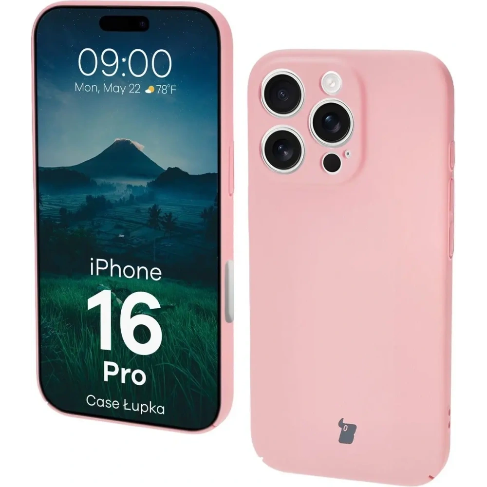 Etui Bizon Case Łupka do Apple iPhone 16 Pro różowe