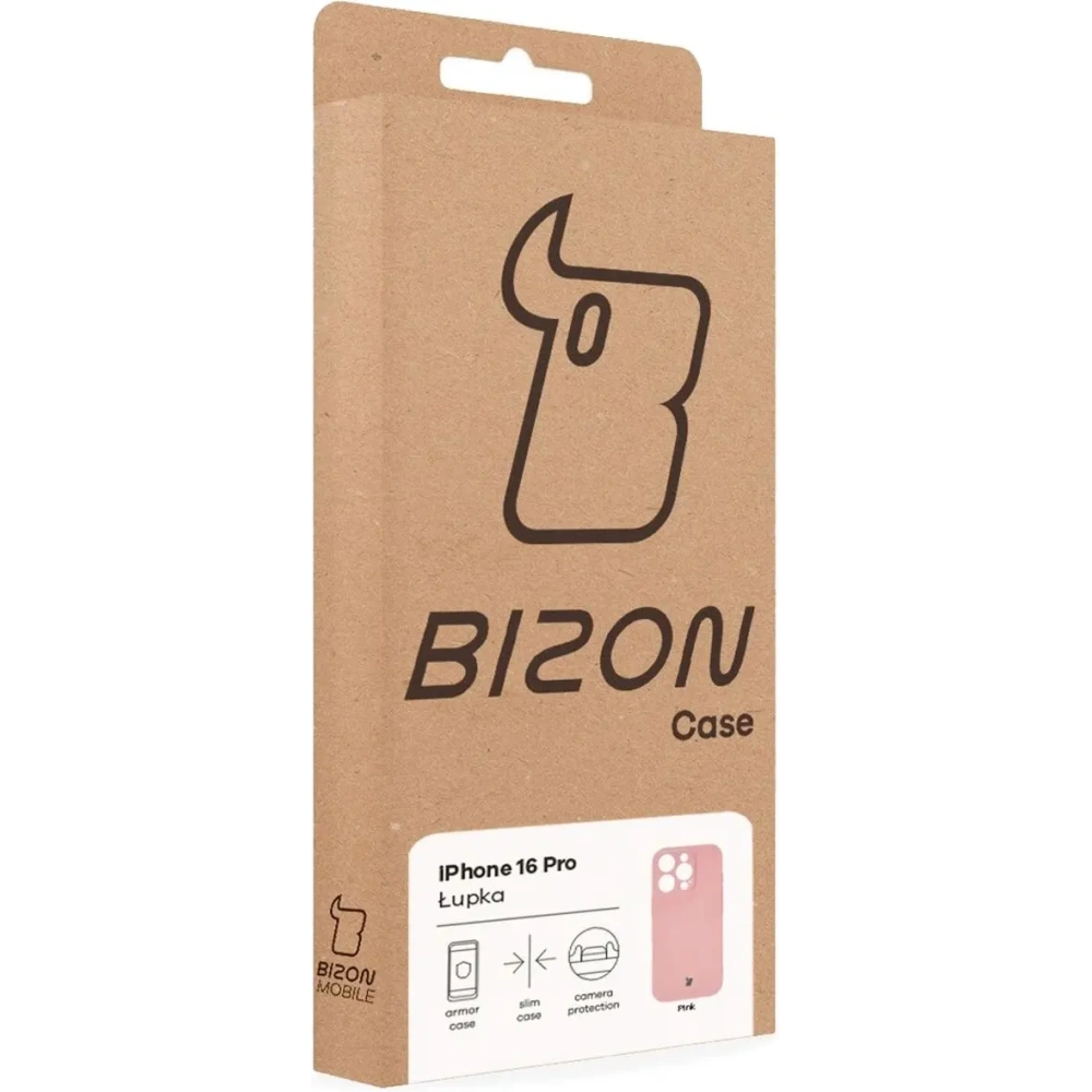 Etui Bizon Case Łupka do Apple iPhone 16 Pro różowe