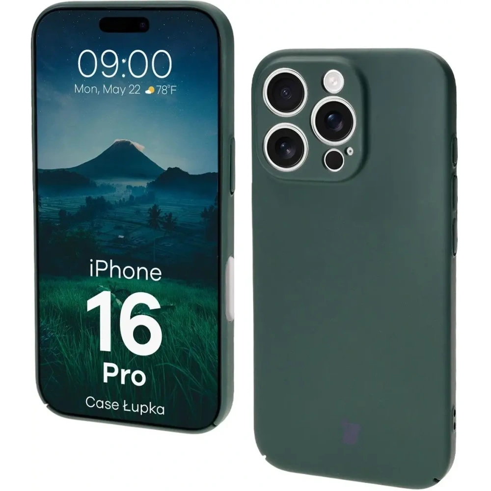 Etui Bizon Case Łupka do Apple iPhone 16 Pro zielone
