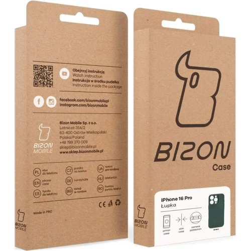 Kup Etui Bizon Case Łupka do Apple iPhone 16 Pro zielone - BIZ9287 - {ean13} - Sklep Home Screen