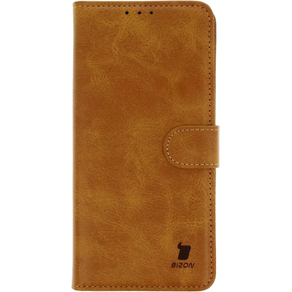 Etui z klapką Bizon Case Pocket do Oppo Reno13 Pro brązowe