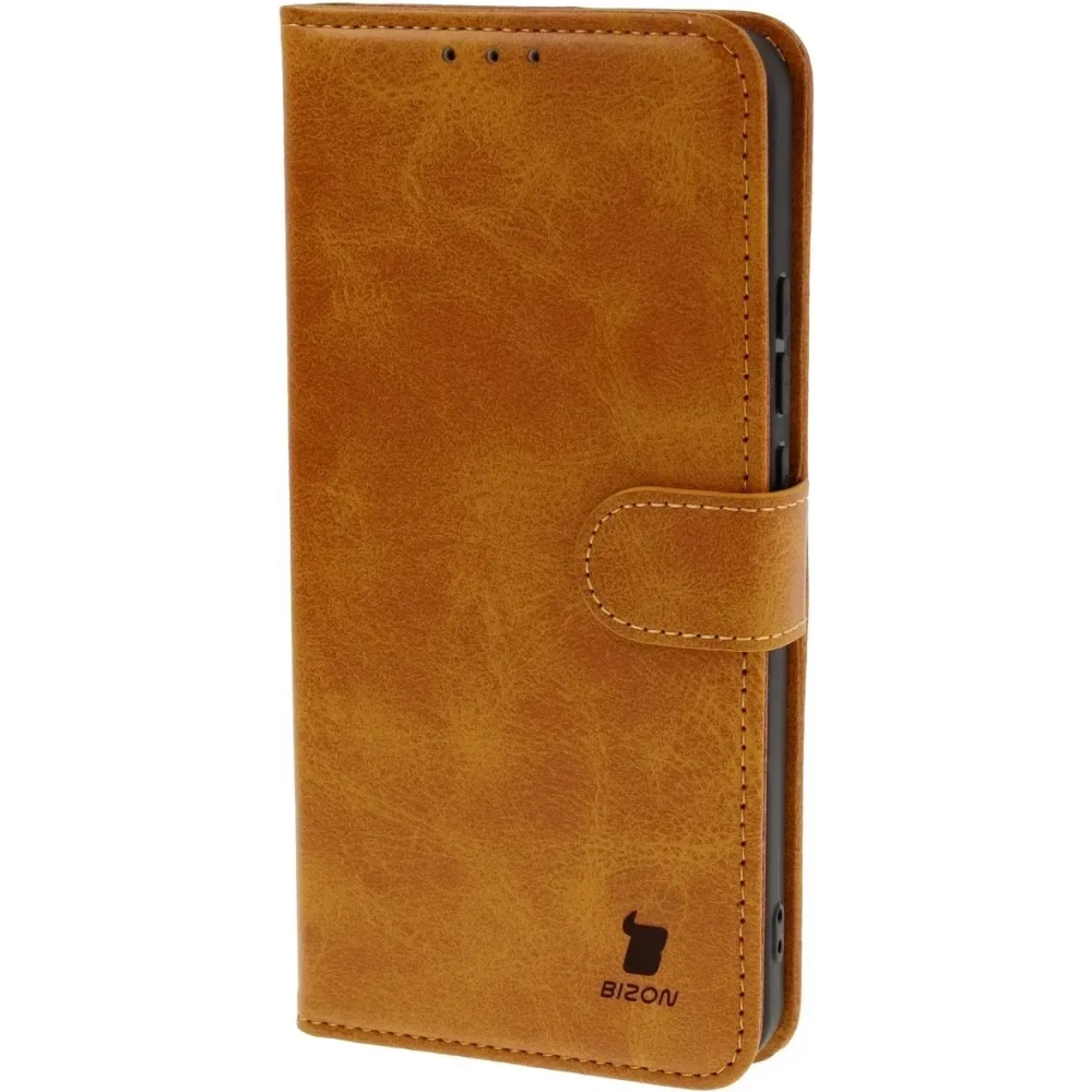 Etui z klapką Bizon Case Pocket do Oppo Reno13 Pro brązowe