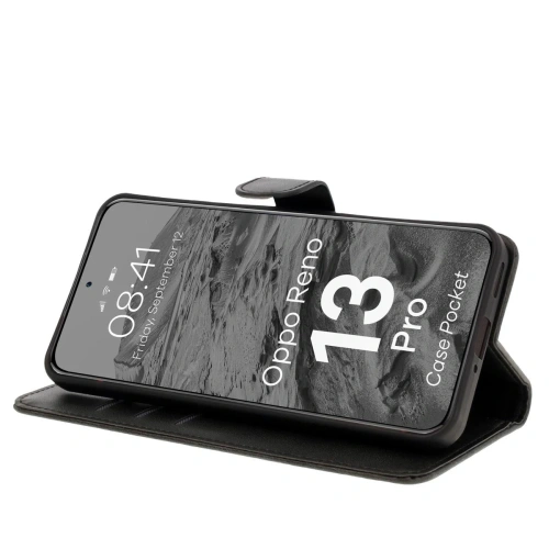 Kup Etui z klapką Bizon Case Pocket do Oppo Reno13 Pro czarne - BIZ9289 - {ean13} - Sklep Home Screen