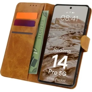 Buy BIZON Case Pocket Realme 14 Pro 5G brown - BIZ9291 - {ean13} - Home Screen Store Europe