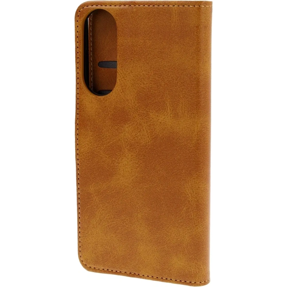 Etui z klapką Bizon Case Pocket do Samsung Galaxy S25 Edge brązowe