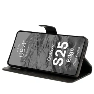 Buy BIZON Case Pocket Samsung Galaxy S25 Edge black - BIZ9303 - {ean13} - Home Screen Store Europe