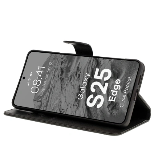 Kup Etui z klapką Bizon Case Pocket do Samsung Galaxy S25 Edge czarne - BIZ9303 - {ean13} - Sklep Home Screen