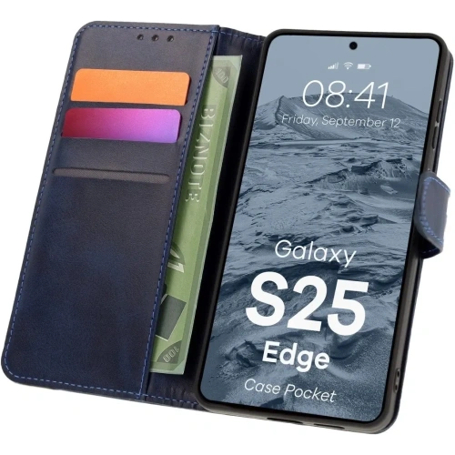 Kup BIZON Case Pocket Galaxy S25 Edge sötétkék - BIZ9304 - {ean13} - Sklep Home Screen