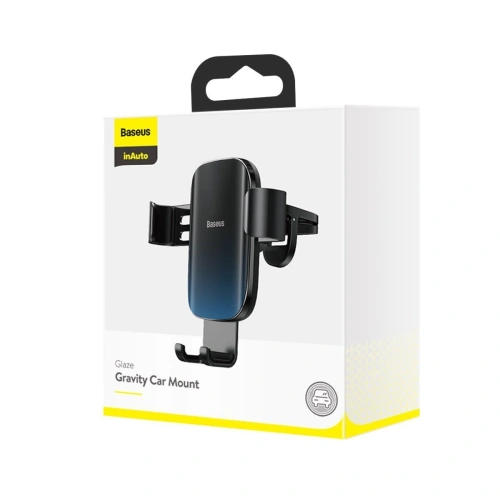Buy Baseus Glaze Gravity Air Vent Car Holder Aluminium Black - BSU1527BLK - {ean13} - Home Screen Store Europe