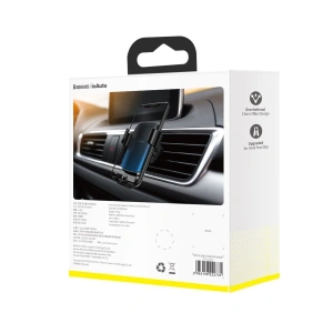 Buy Baseus Glaze Gravity Air Vent Car Holder Aluminium Black - BSU1527BLK - {ean13} - Home Screen Store Europe