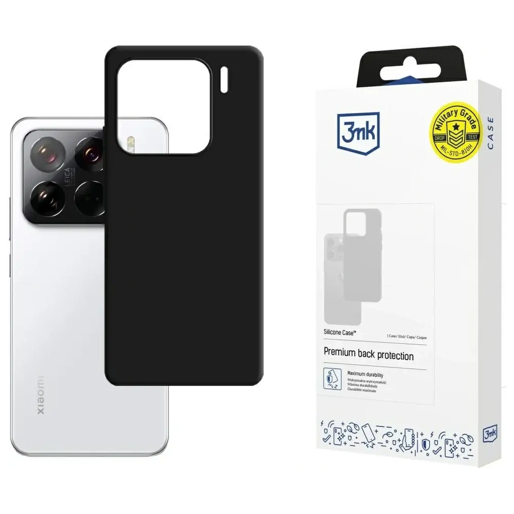 Etui 3MK Silicone Case do Xiaomi 15 czarny
