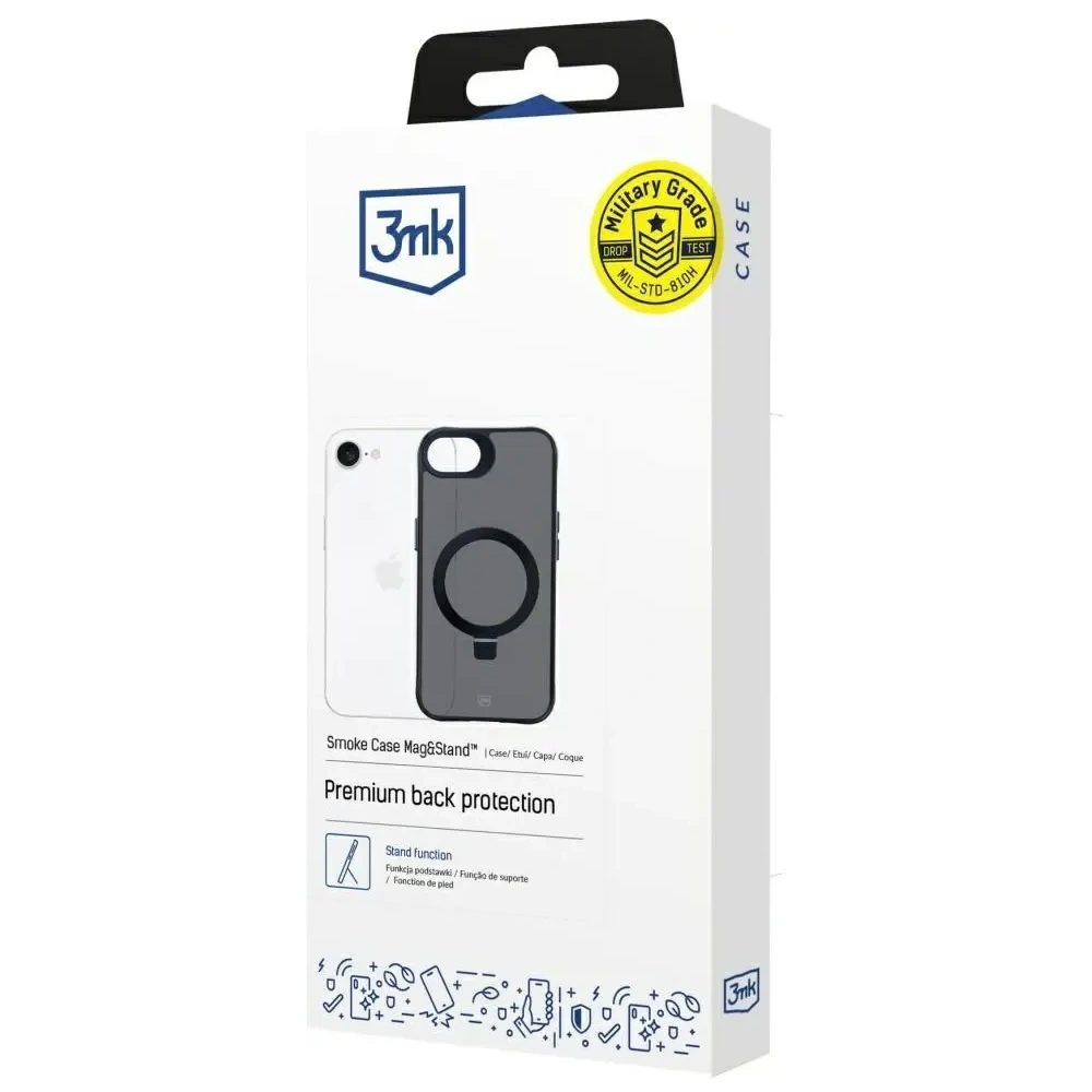 Etui 3MK Smoke Case do Apple iPhone 16e MagSafe & Stand