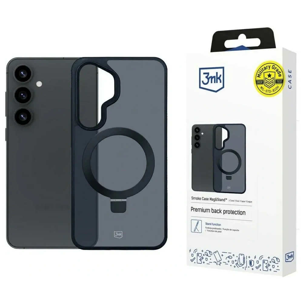 Etui 3MK Smoke Case do Samsung Galaxy S25+ Plus MagSafe & Stand