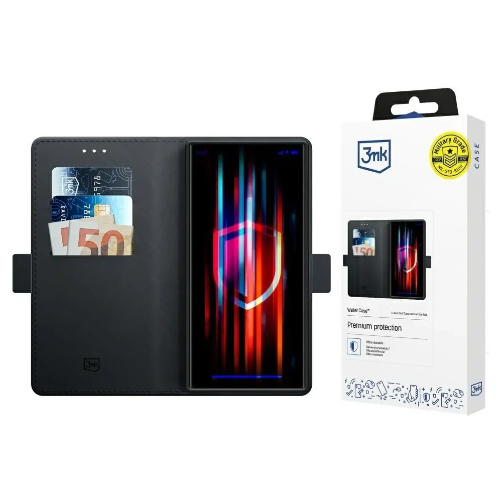 Etui z klapką 3MK Wallet Case do Samsung Galaxy S25 Ultra czarny