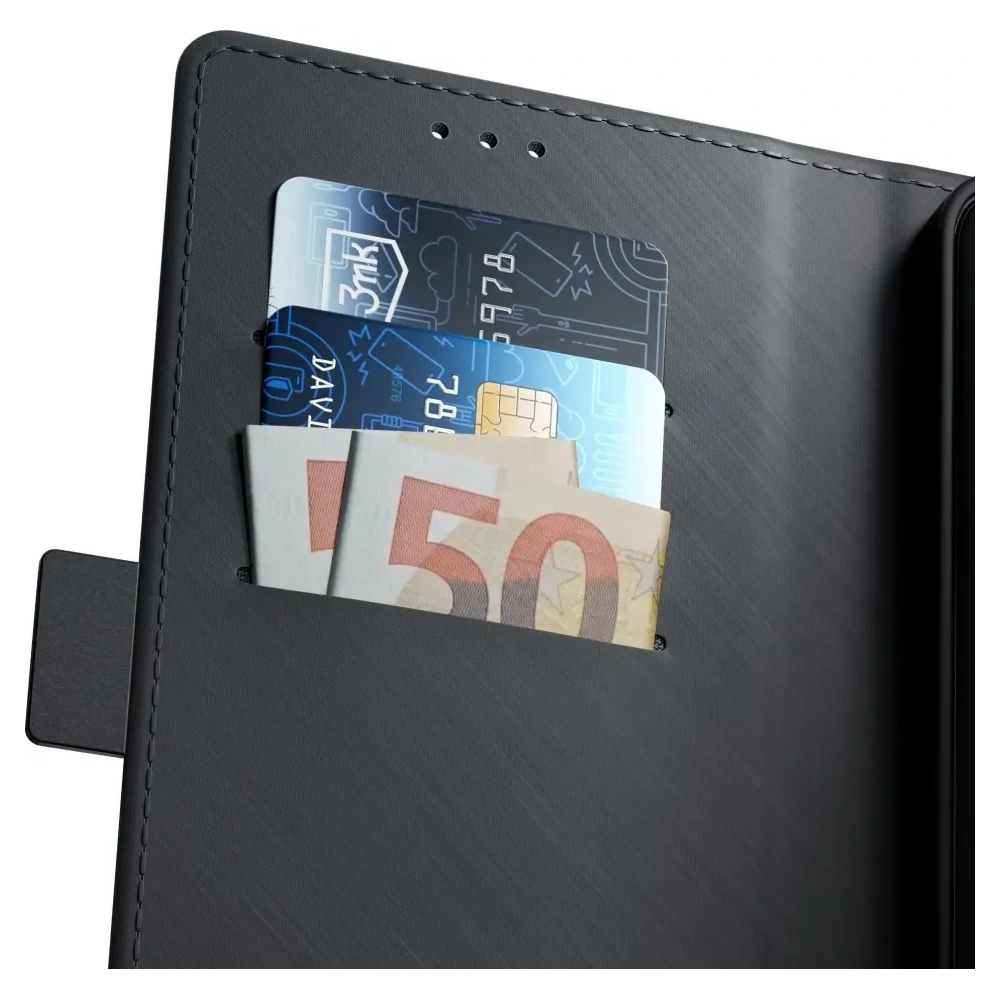 Etui z klapką 3MK Wallet Case do Samsung Galaxy S25+ Plus czarny