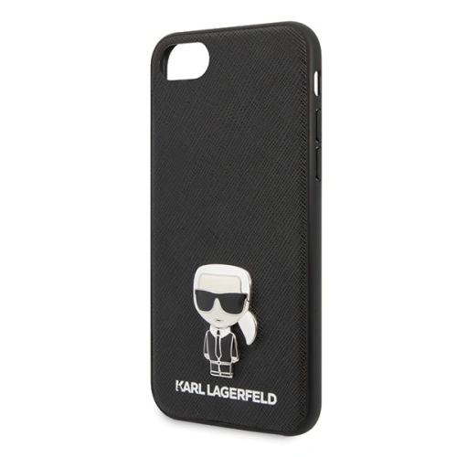 Kup Karl Lagerfeld Apple Tasche KLHCI8IKFBMBK iPhone SE 2022/SE 2020/8/7 Hartschalenetui schwarz/schwarz Saffiano Ikonik - KLD294BLK - {ean13} - Sklep Home Screen