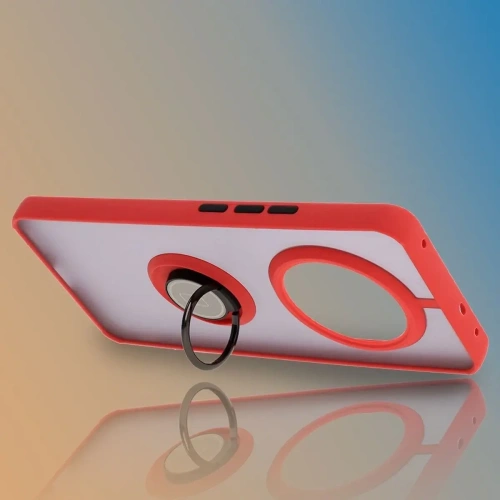 Kup Bizon Case Hybrid Gyűrű Realme 14 Pro 5G füstös piros kerettel - BIZ9305 - {ean13} - Sklep Home Screen