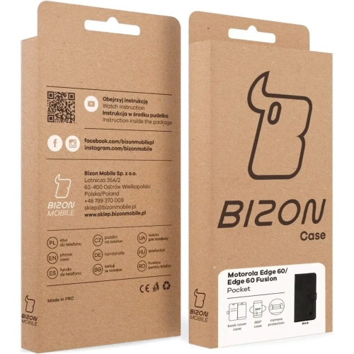 Kup Husa Bizon Pocket Motorola Edge 60 / 60 Fusion neagră - BIZ9306 - {ean13} - Sklep Home Screen