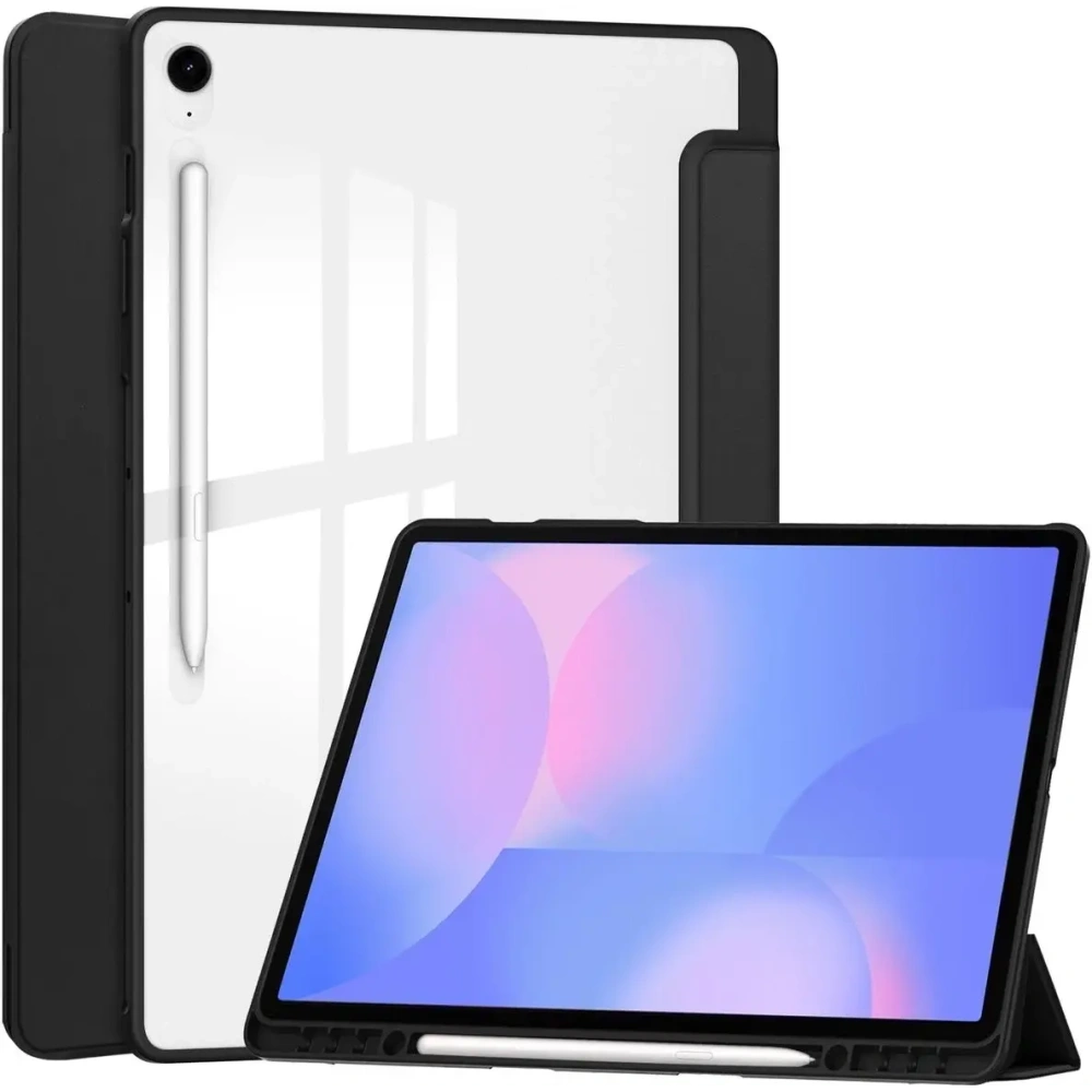 Etui z klapką Bizon Case Tab Clear Matt do Samsung Galaxy Tab S10 FE+ Plus czarne
