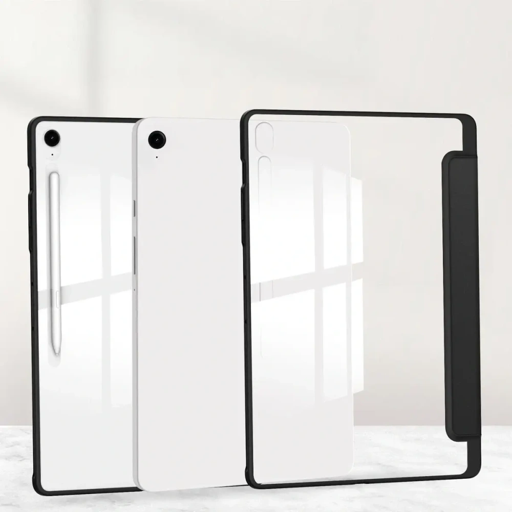 Etui z klapką Bizon Case Tab Clear Matt do Samsung Galaxy Tab S10 FE+ Plus czarne