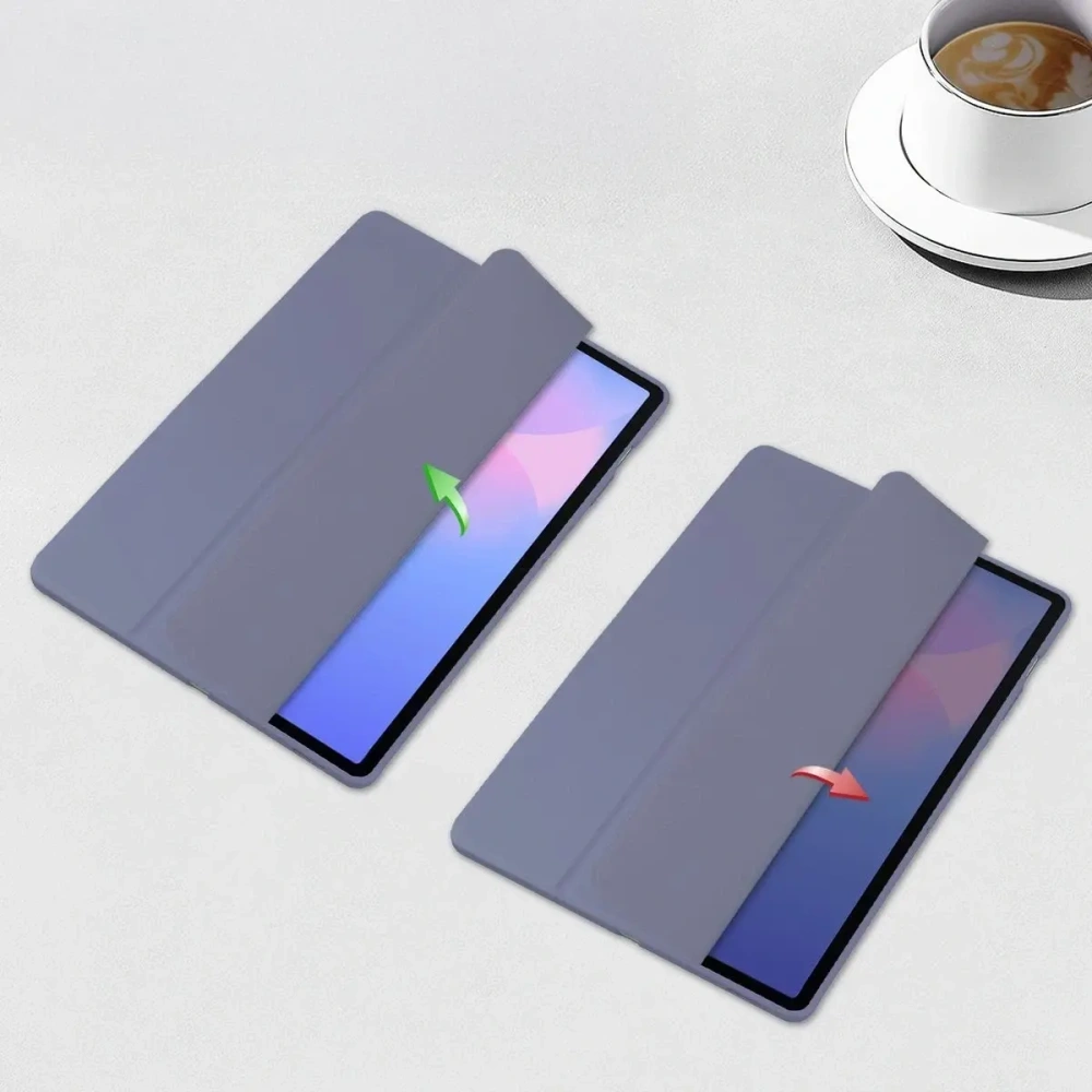 Etui z klapką Bizon Case Tab Clear Matt do Samsung Galaxy Tab S10 FE+ Plus lawendowe