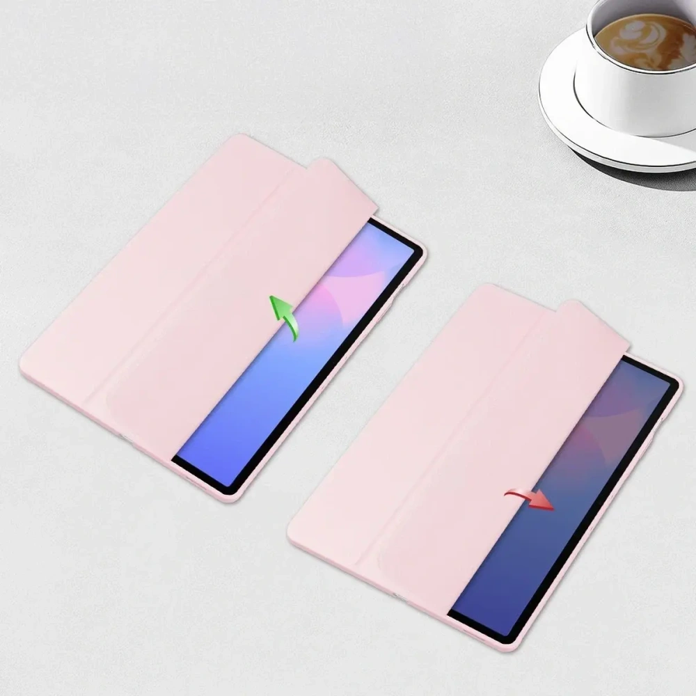 Etui z klapką Bizon Case Tab Clear Matt do Samsung Galaxy Tab S10 FE+ Plus różowe