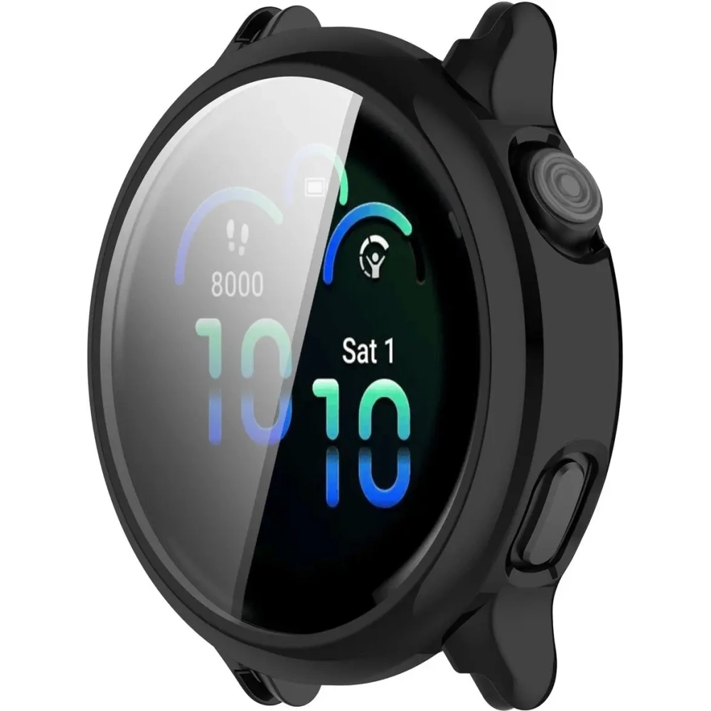 Etui z osłoną ekranu Bizon Case Watch Felipe do Garmin Vivoactive 6 czarne