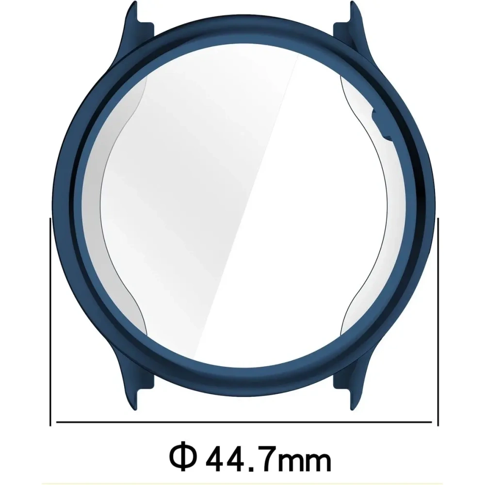 Etui z osłoną ekranu Bizon Case Watch Felipe do Garmin Vivoactive 6 niebieskie