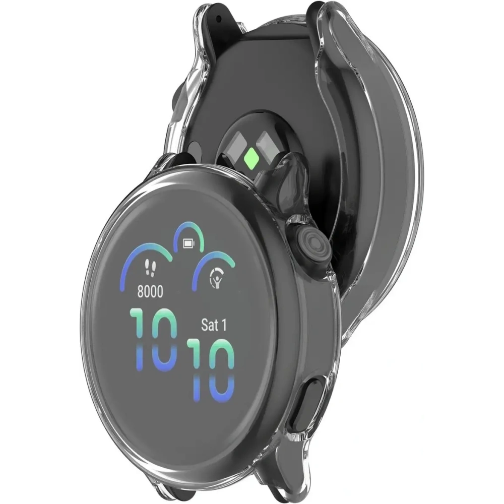 Etui z osłoną ekranu Bizon Case Watch Felipe do Garmin Vivoactive 6 przeźroczyste