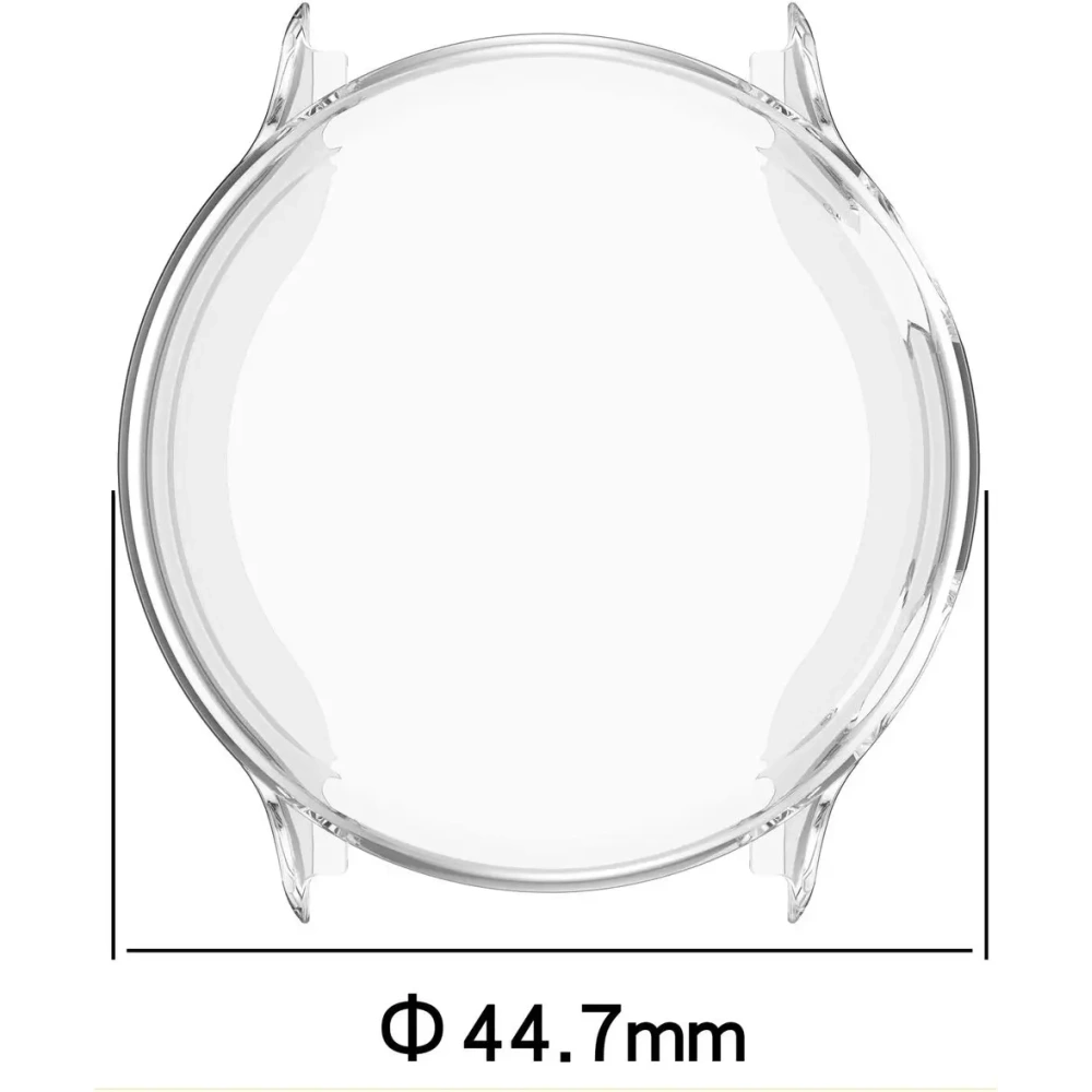 Etui z osłoną ekranu Bizon Case Watch Felipe do Garmin Vivoactive 6 przeźroczyste