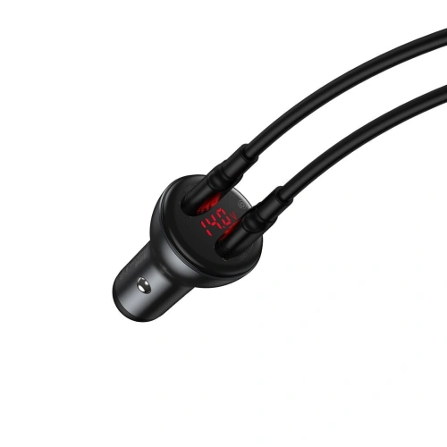 Kup Încărcător auto Baseus cu afișaj digital, 2x USB, QC3.0, 45W, 5A (gri) - BSU1532GRY - {ean13} - Sklep Home Screen