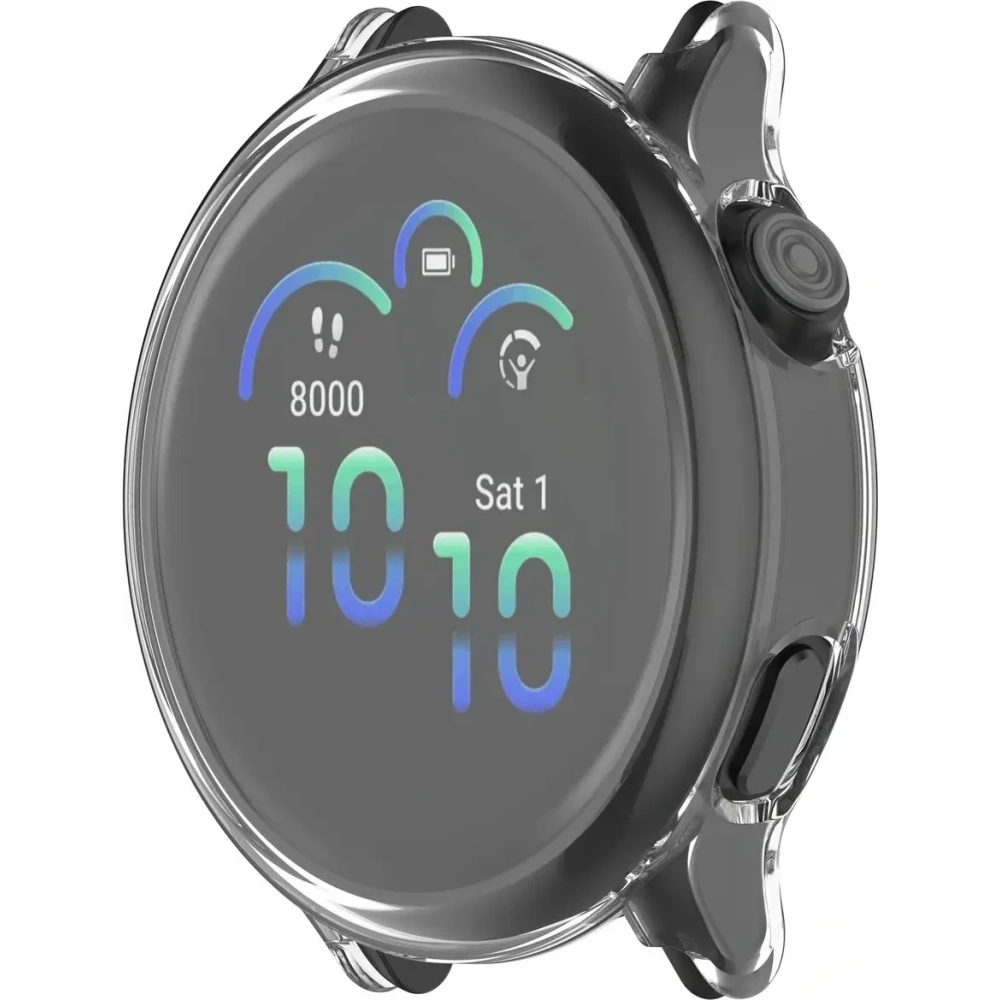 Etui z osłoną ekranu Bizon Case Watch Felipe do Garmin Vivoactive 6 przeźroczyste