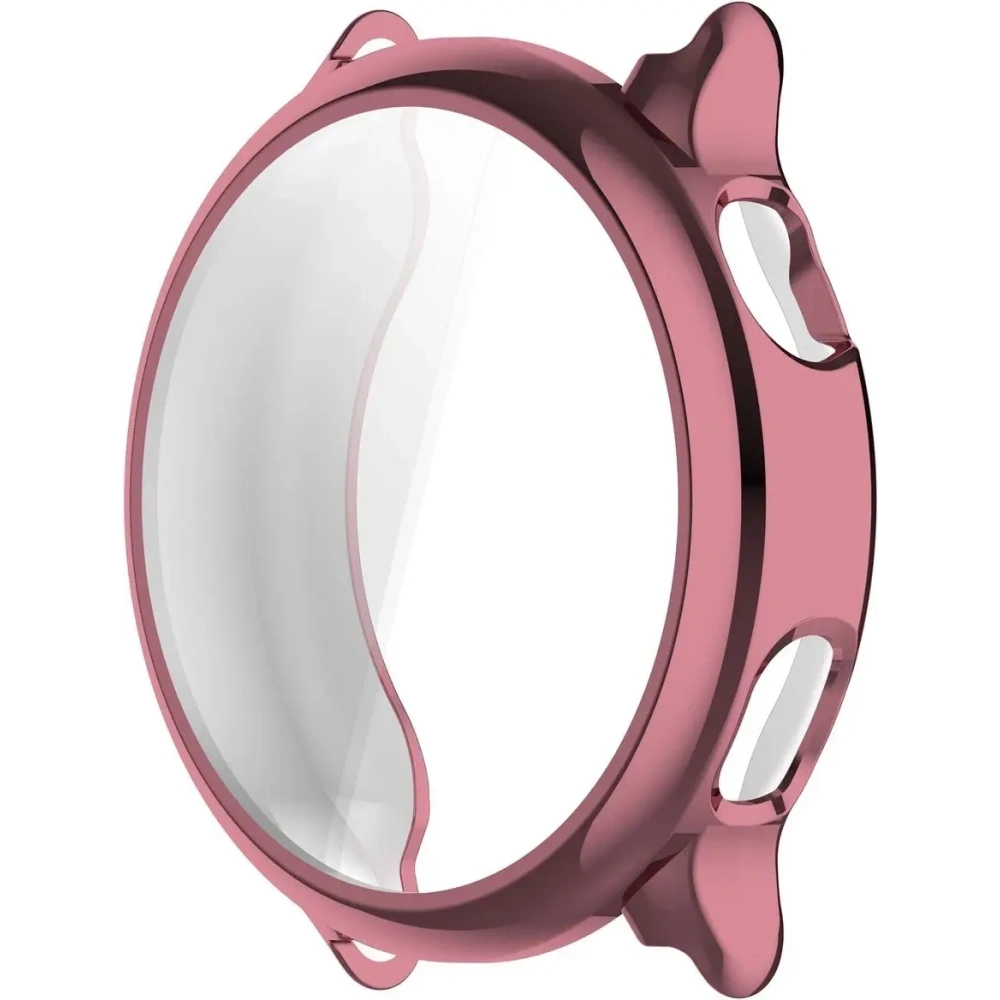 Etui z osłoną ekranu Bizon Case Watch Felipe do Garmin Vivoactive 6 różowe