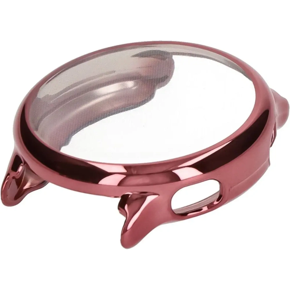 Etui z osłoną ekranu Bizon Case Watch Felipe do Garmin Vivoactive 6 różowe