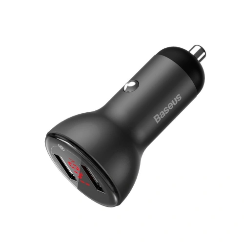 Kup Baseus Autoladegerät Digital Display, 2x USB, QC3.0, 45W, 5A (grau) - BSU1532GRY - {ean13} - Sklep Home Screen