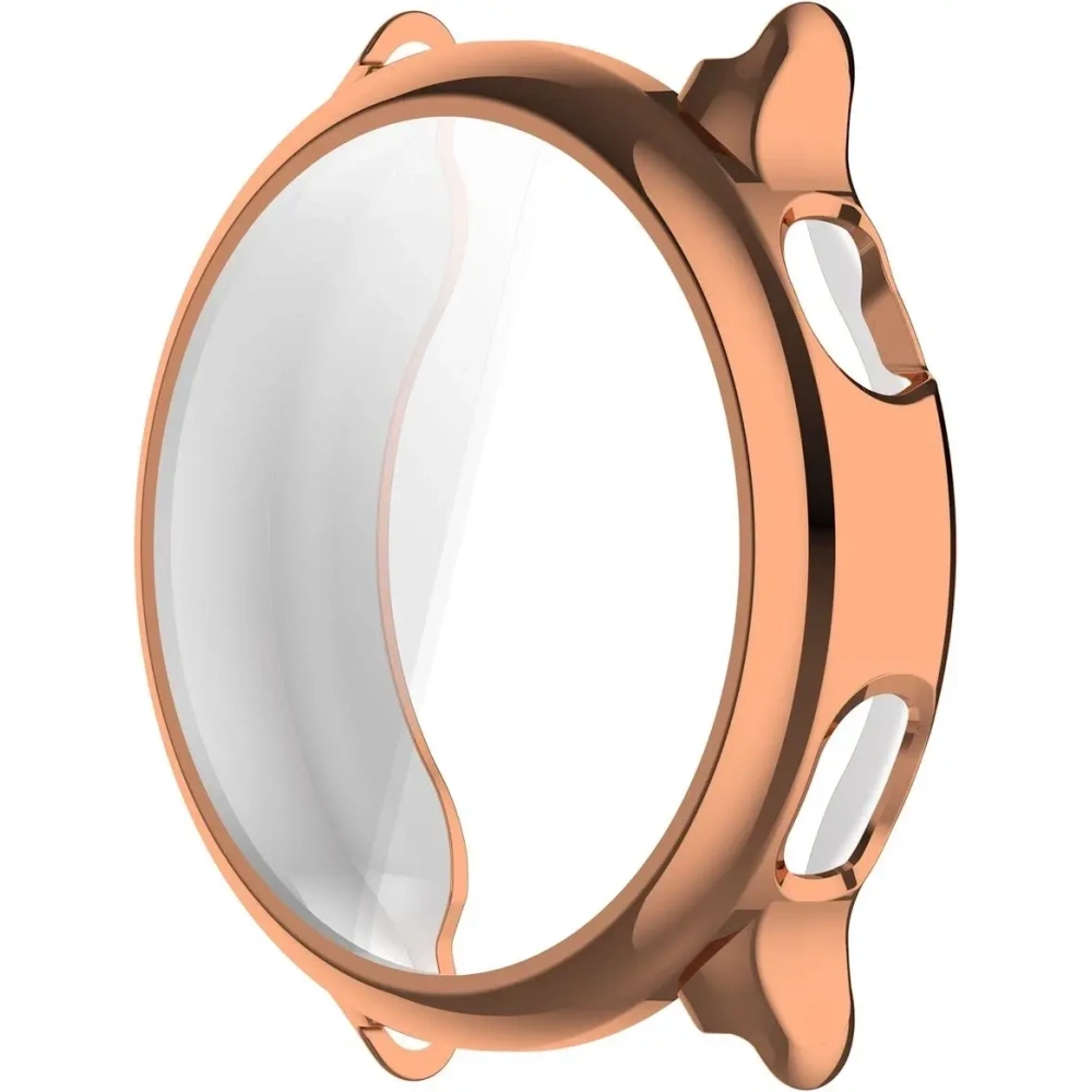 Etui z osłoną ekranu Bizon Case Watch Felipe do Garmin Vivoactive 6 różowozłote