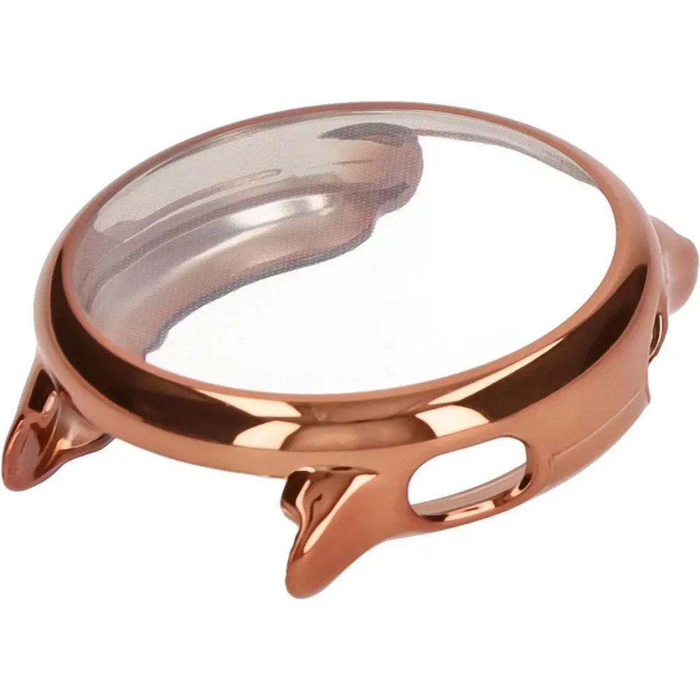 Etui z osłoną ekranu Bizon Case Watch Felipe do Garmin Vivoactive 6 różowozłote