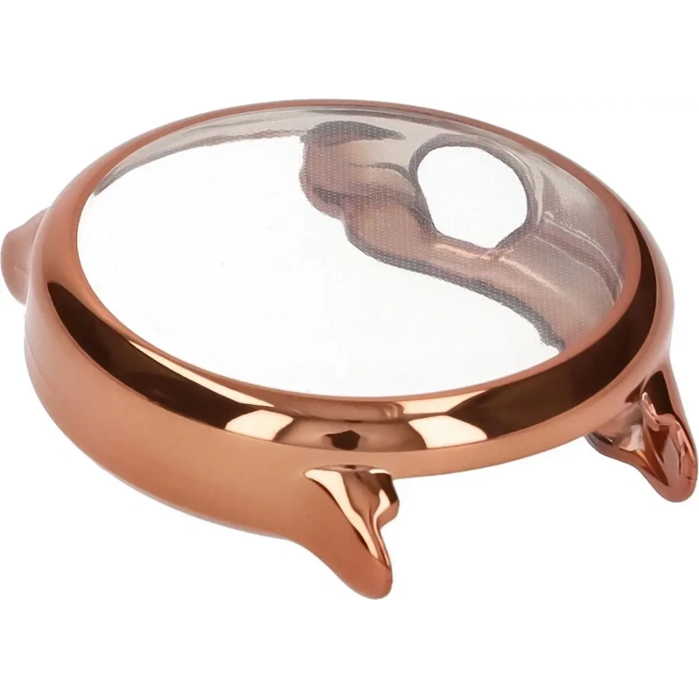 Etui z osłoną ekranu Bizon Case Watch Felipe do Garmin Vivoactive 6 różowozłote