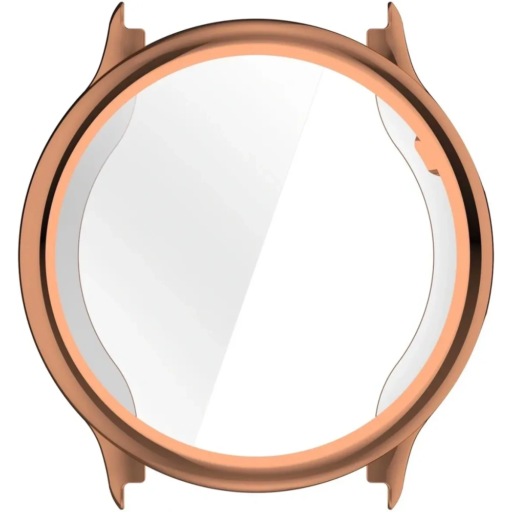 Etui z osłoną ekranu Bizon Case Watch Felipe do Garmin Vivoactive 6 różowozłote