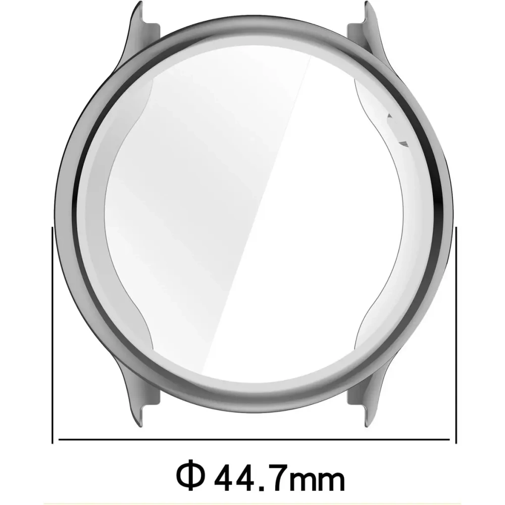 Etui z osłoną ekranu Bizon Case Watch Felipe do Garmin Vivoactive 6 srebrne