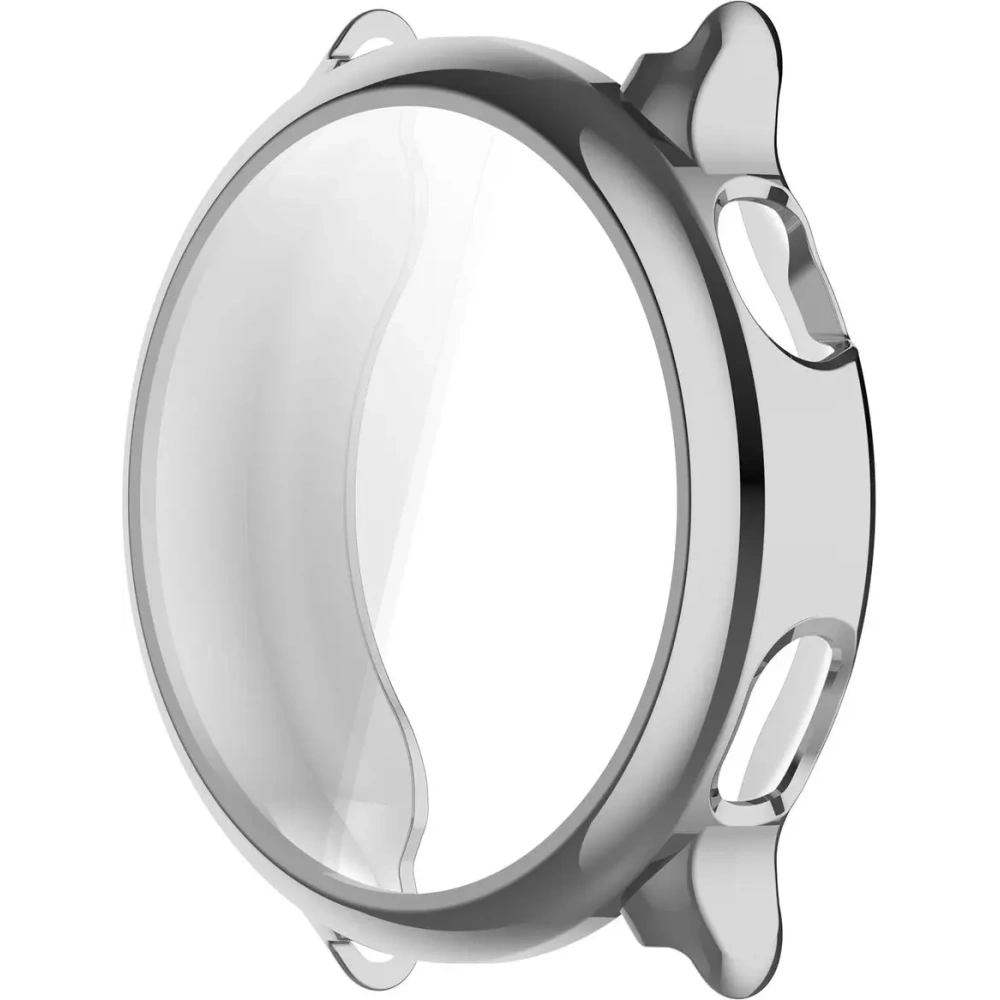 Etui z osłoną ekranu Bizon Case Watch Felipe do Garmin Vivoactive 6 srebrne