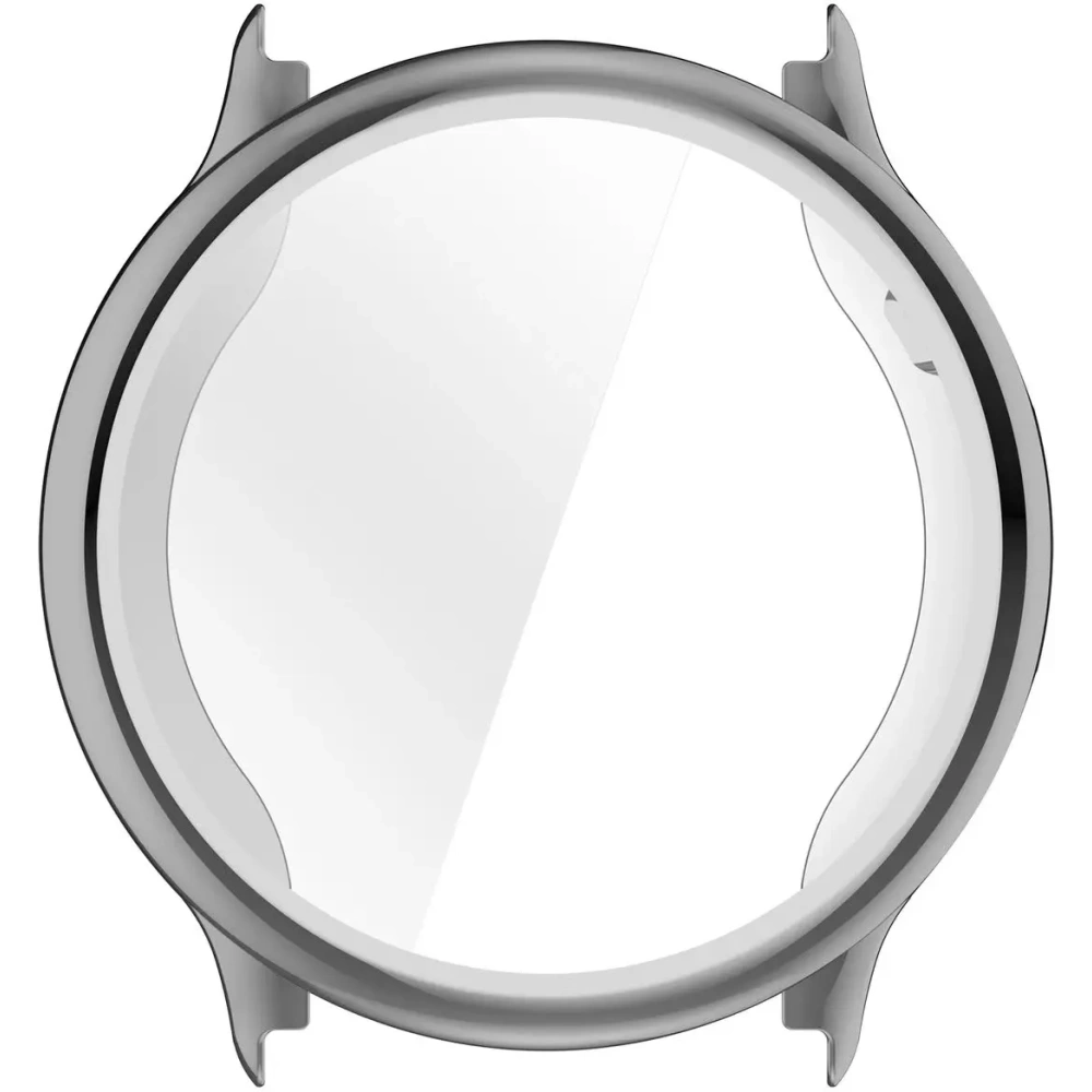 Etui z osłoną ekranu Bizon Case Watch Felipe do Garmin Vivoactive 6 srebrne