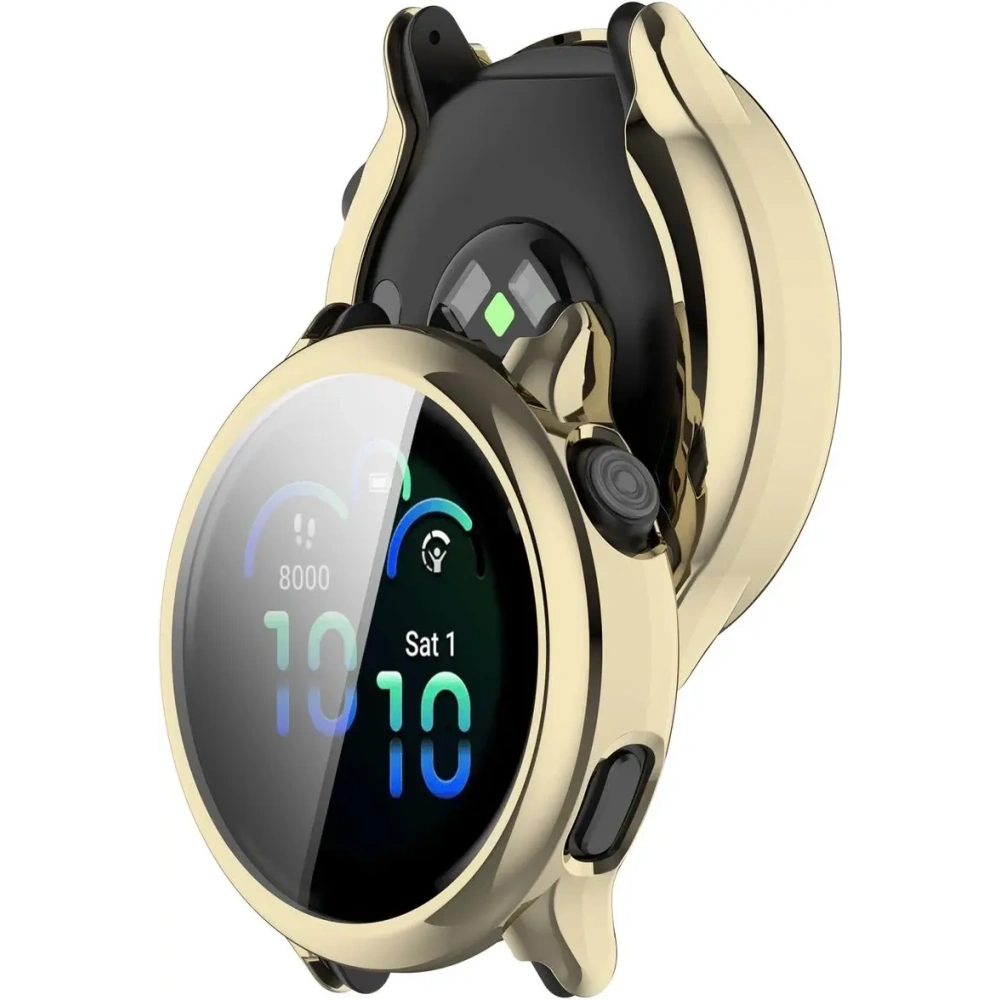 Etui z osłoną ekranu Bizon Case Watch Felipe do Garmin Vivoactive 6 złote