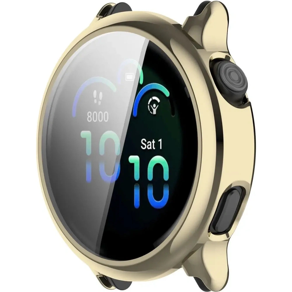 Etui z osłoną ekranu Bizon Case Watch Felipe do Garmin Vivoactive 6 złote